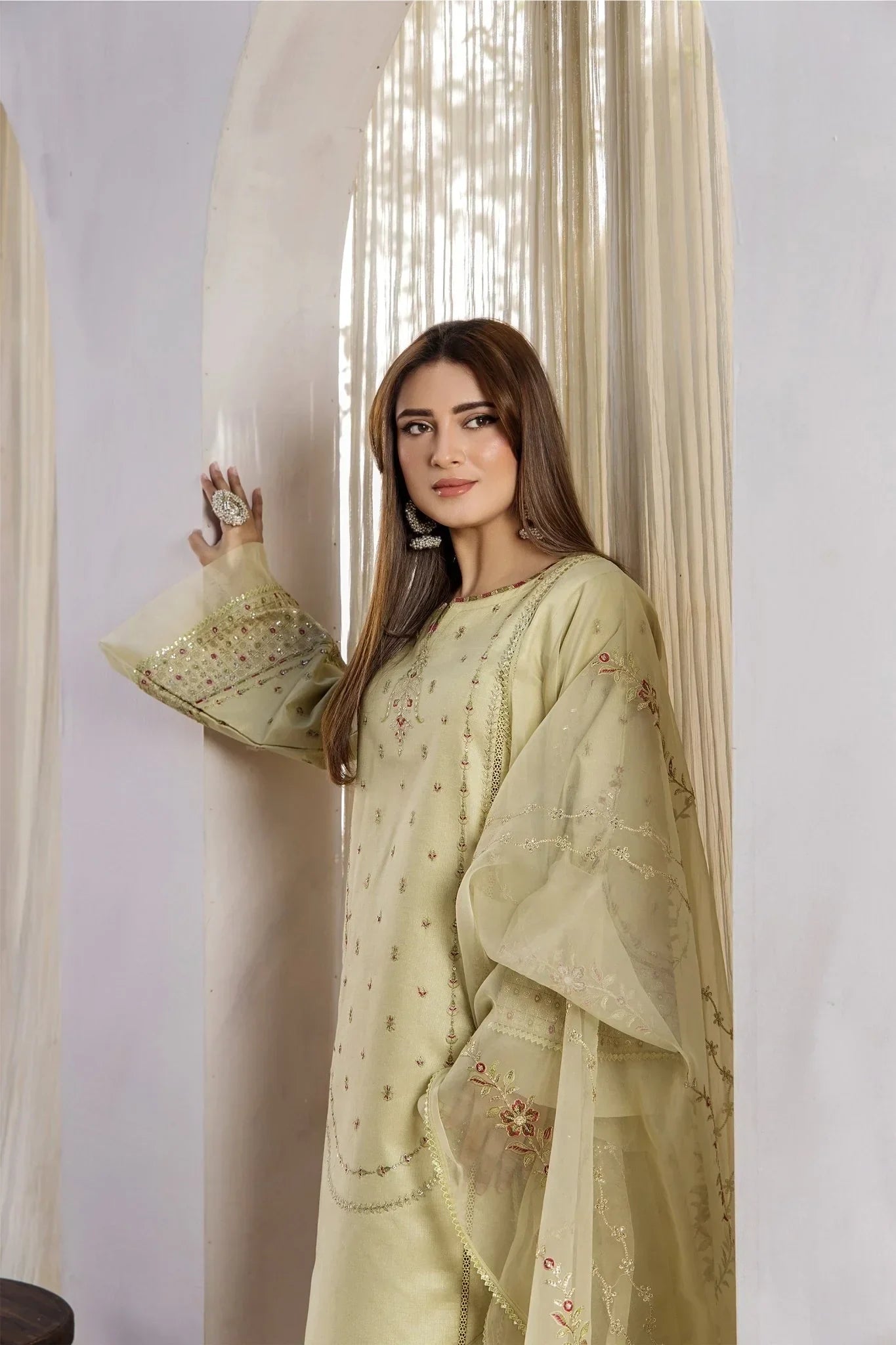 Rajwani | Sohani Casual Pret | MINT GOLD - Official Rajwani stockist in UK - Sakeena London