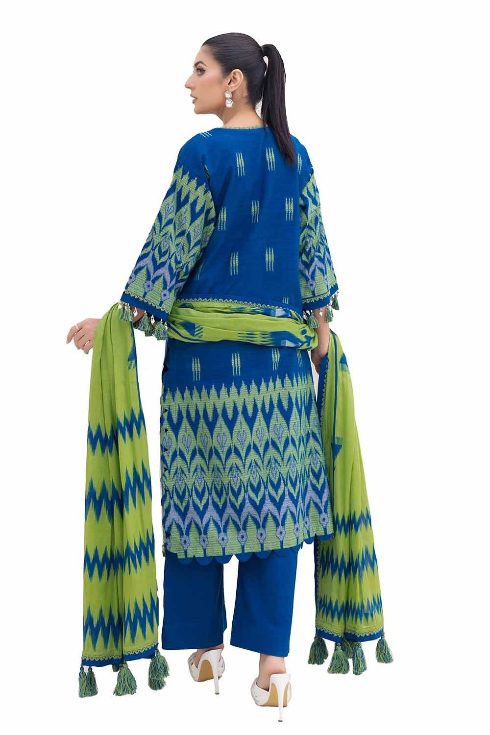 Gul Ahmed | Winter Collection 24 | Cotton Net Dupatta MJ-42053 - Official Gul Ahmed stockist in UK - Sakeena London