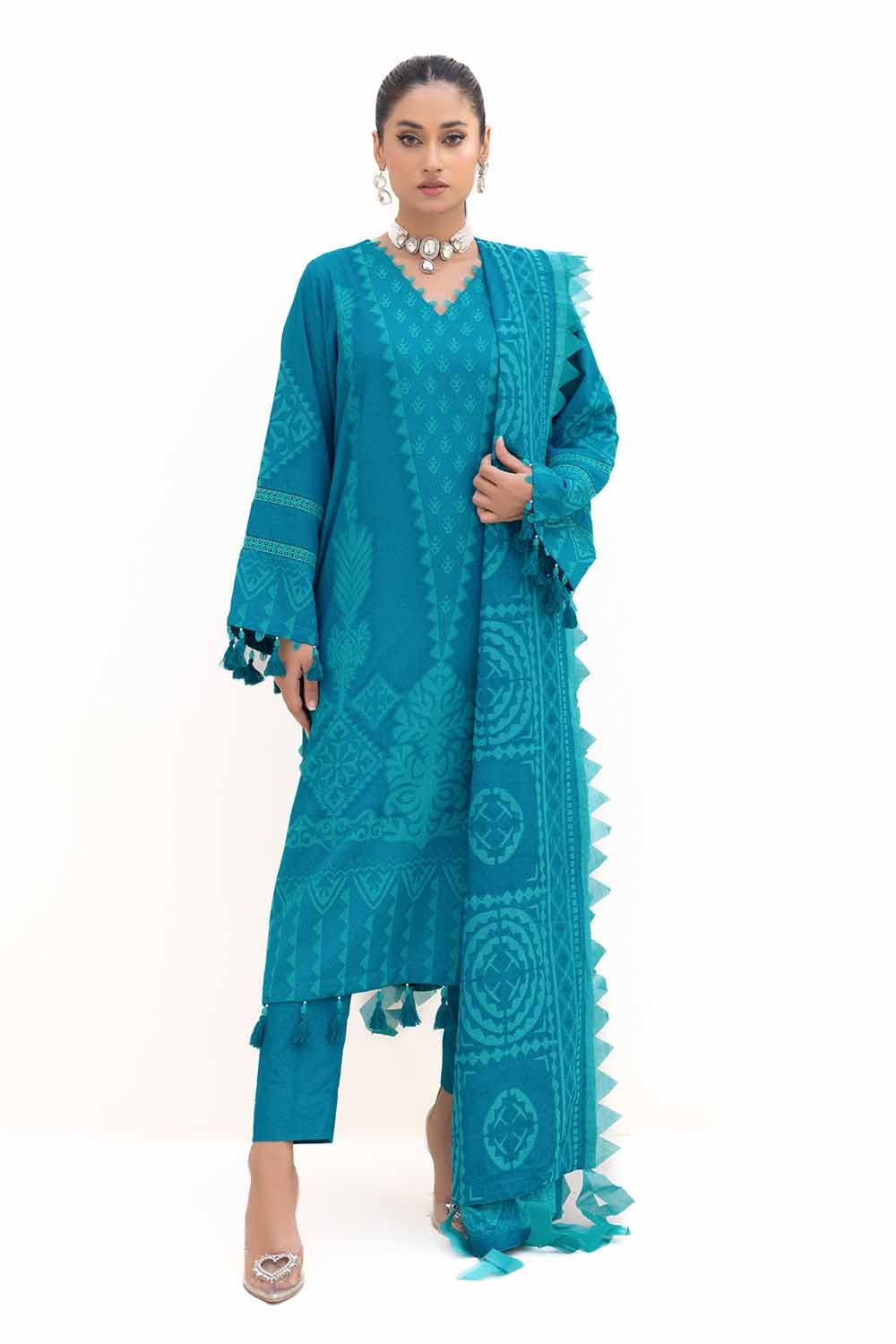 Gul Ahmed | Winter Collection 24 | Jacquard Suit MJ-42056 - Official Gul Ahmed stockist in UK - Sakeena London