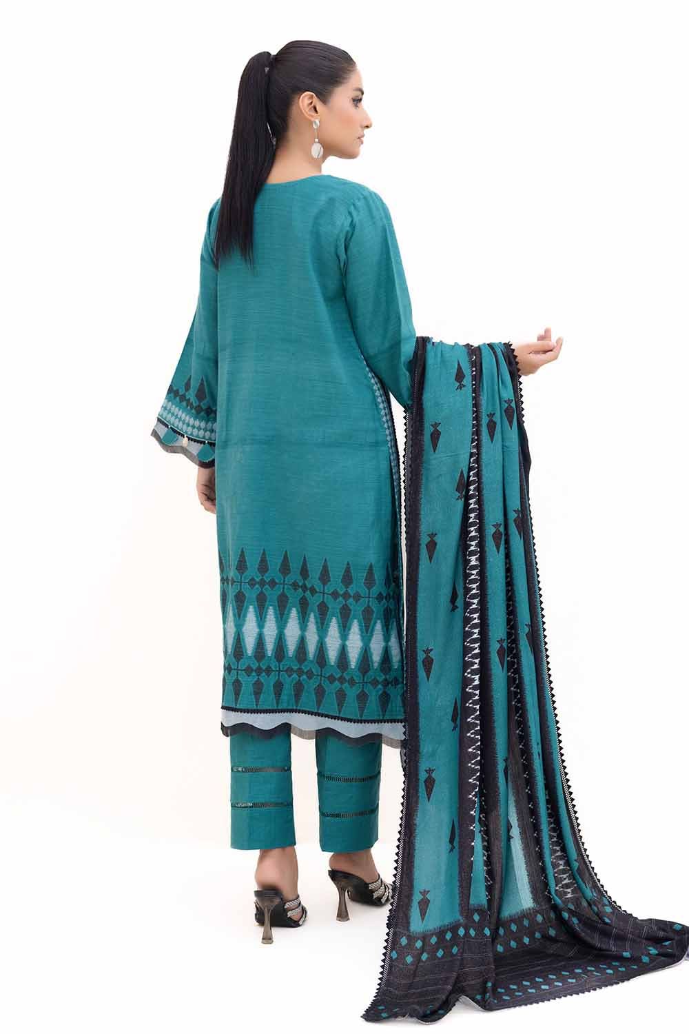 Gul Ahmed | Winter Collection 24 | Pashmina Dupatta MJ-42058 - Official Gul Ahmed stockist in UK - Sakeena London