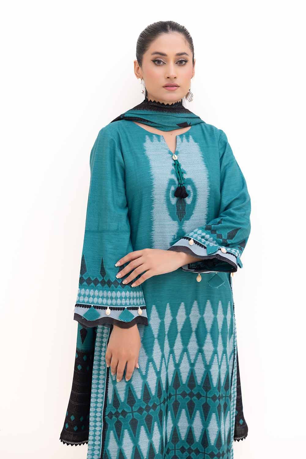 Gul Ahmed | Winter Collection 24 | Pashmina Dupatta MJ-42058 - Official Gul Ahmed stockist in UK - Sakeena London