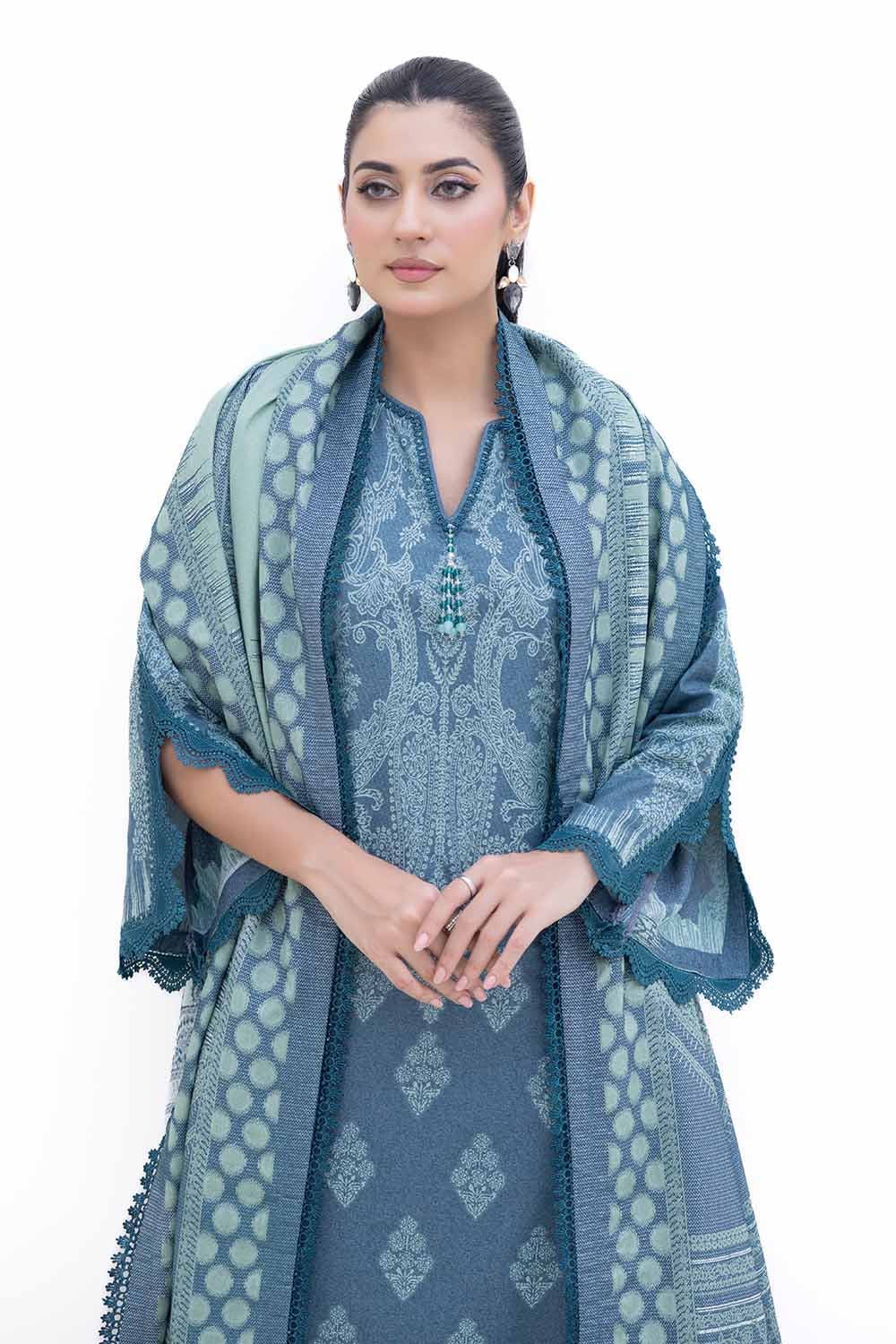 Gul Ahmed | Winter Collection 24 | Jacquard Suit MJ-42059 - Official Gul Ahmed stockist in UK - Sakeena London