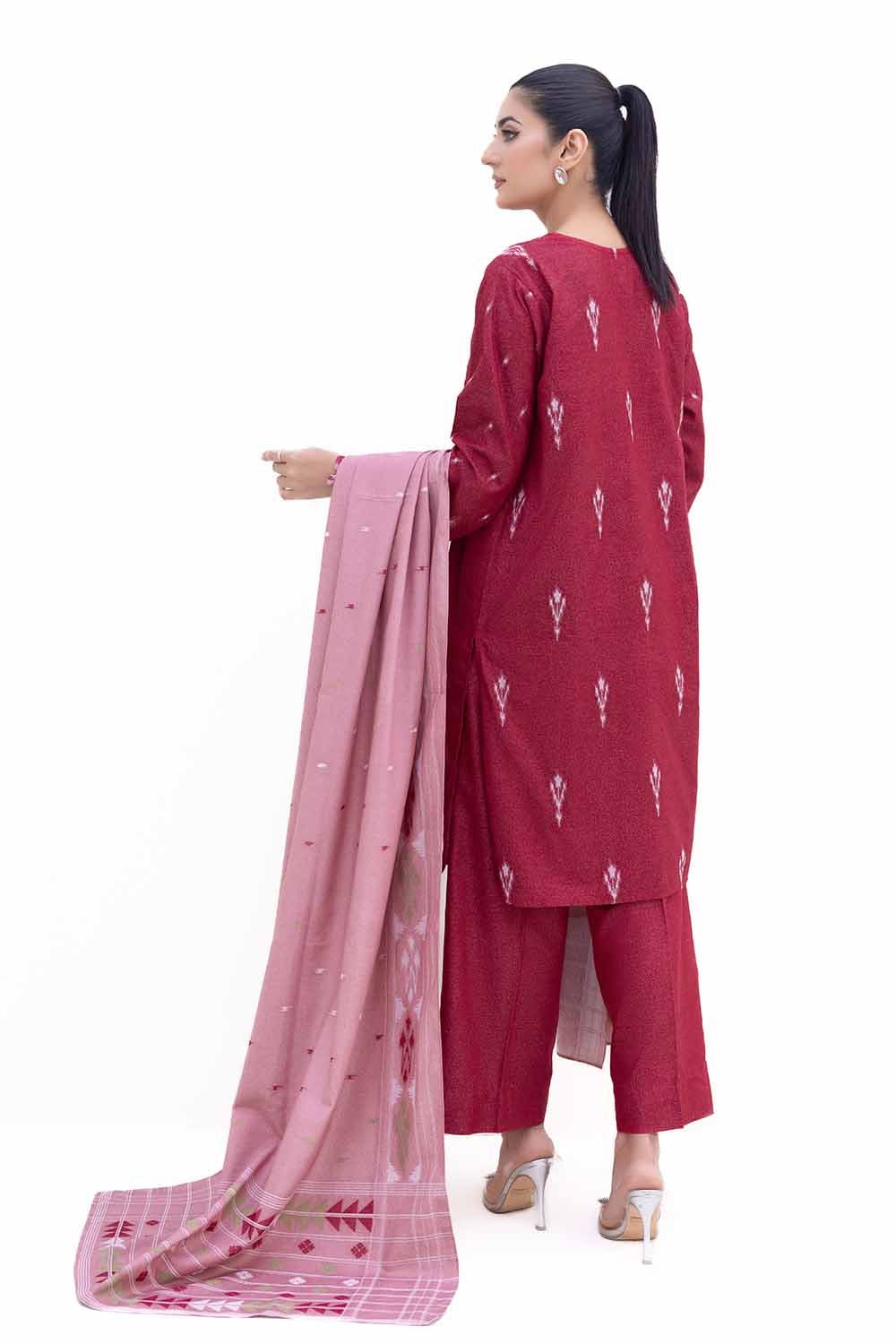 Gul Ahmed | Winter Collection 24 | Karandi Suit with Jacquard Dupatta MJ-42060 - Official Gul Ahmed stockist in UK - Sakeena London