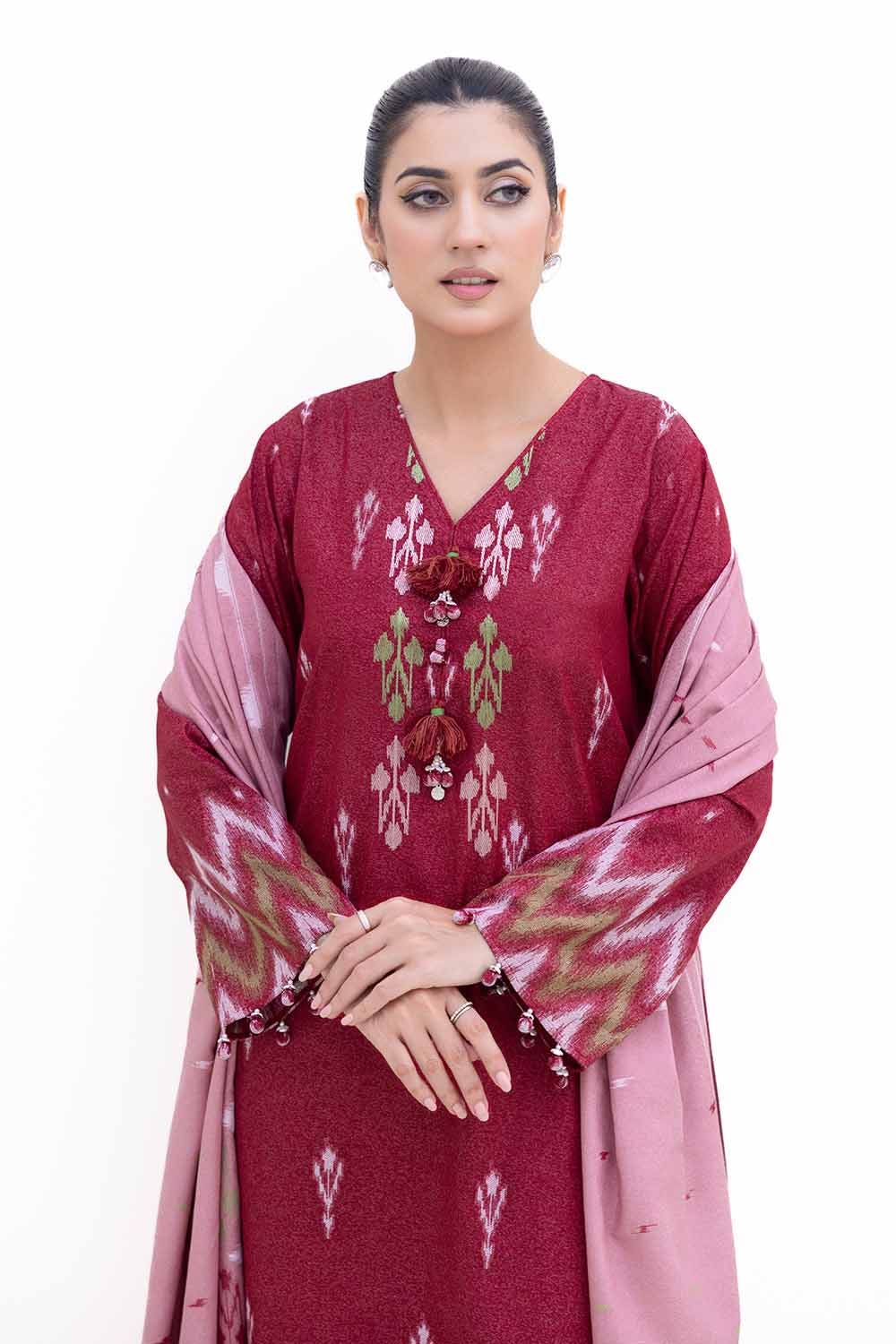 Gul Ahmed | Winter Collection 24 | Karandi Suit with Jacquard Dupatta MJ-42060 - Official Gul Ahmed stockist in UK - Sakeena London