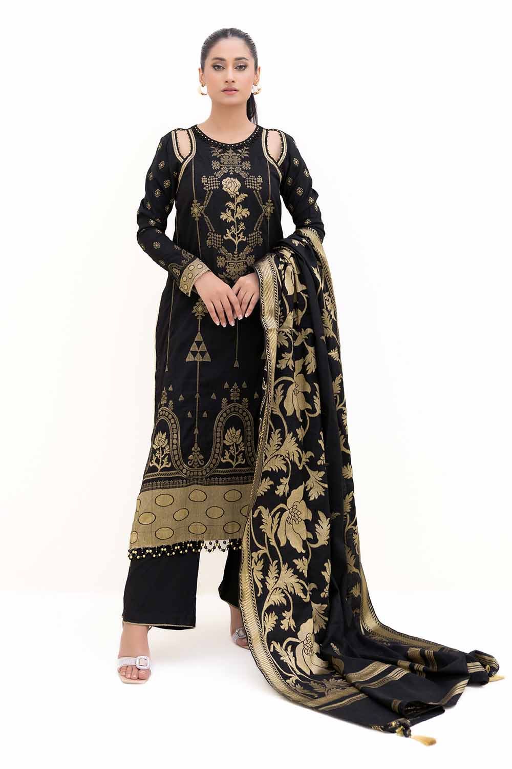 Gul Ahmed | Winter Collection 24 | Jacquard Suit MJ-42062 - Official Gul Ahmed stockist in UK - Sakeena London