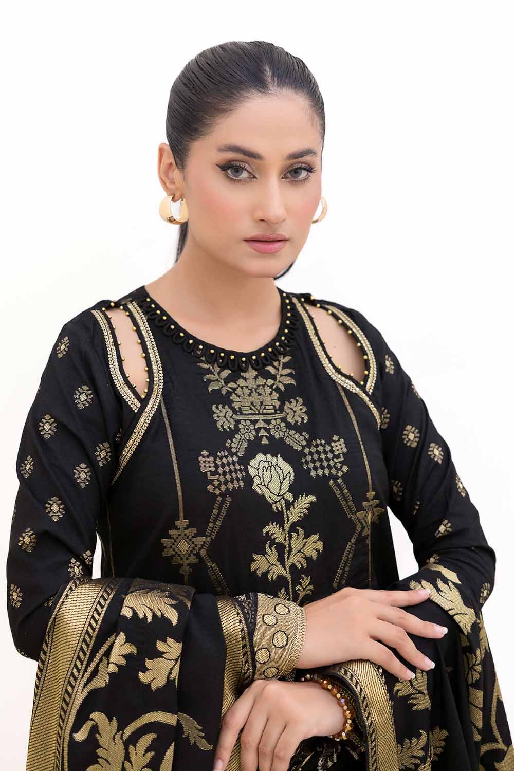 Gul Ahmed | Winter Collection 24 | Jacquard Suit MJ-42062 - Official Gul Ahmed stockist in UK - Sakeena London