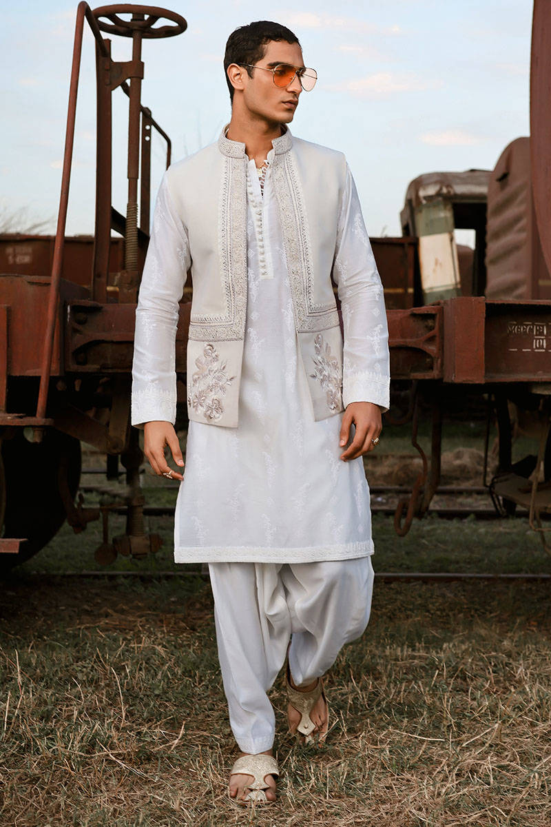 Pakistani Menswear | MNR-QAMAR-A - Official Sakeena London Ltd. stockist in UK - Sakeena London