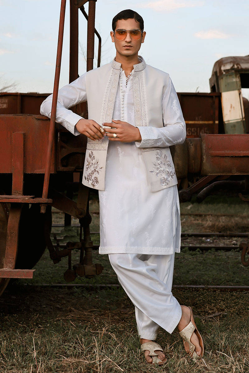 Pakistani Menswear | MNR-QAMAR-A - Official Sakeena London Ltd. stockist in UK - Sakeena London