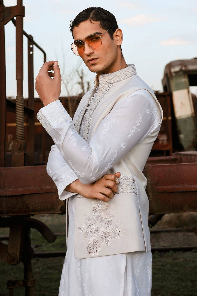 Pakistani Menswear | MNR-QAMAR-A - Official Sakeena London Ltd. stockist in UK - Sakeena London