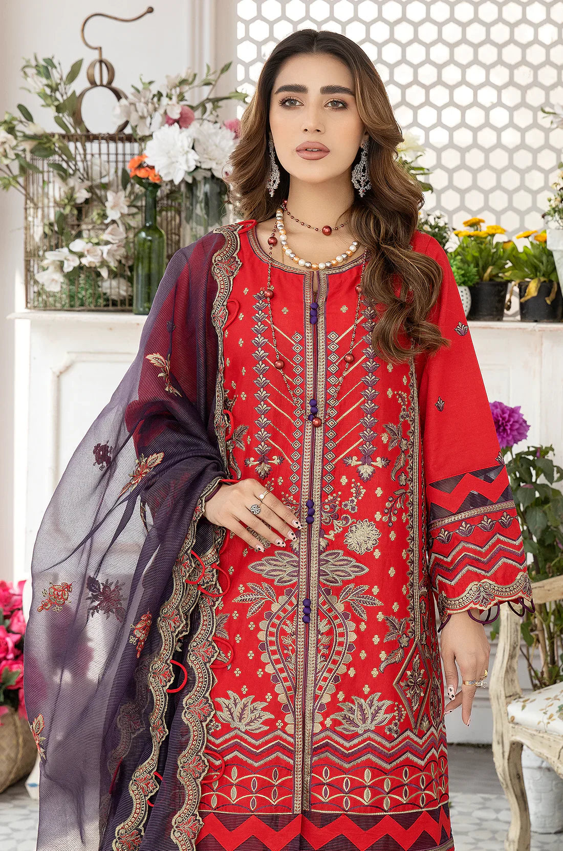 Mohagni | Muntazir Luxury Lawn 24 | AM-10 - Official Mohagni stockist in UK - Sakeena London