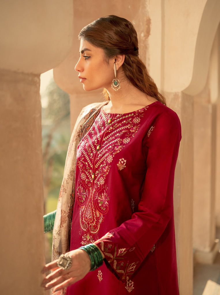 Morbagh | Lawn Collection 24 | RASPBERRY COULIS - Official Morbagh stockist in UK - Sakeena London