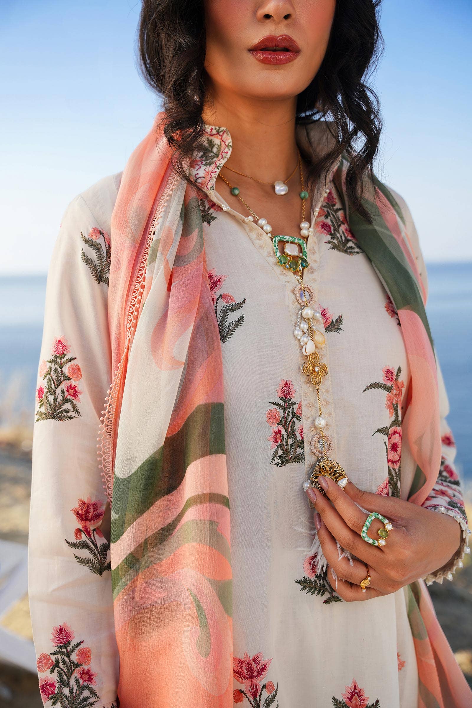 Sana Safinaz | Muzlin Spring 24 | M241-010A-CJ - Official Sana Safinaz stockist in UK - Sakeena London