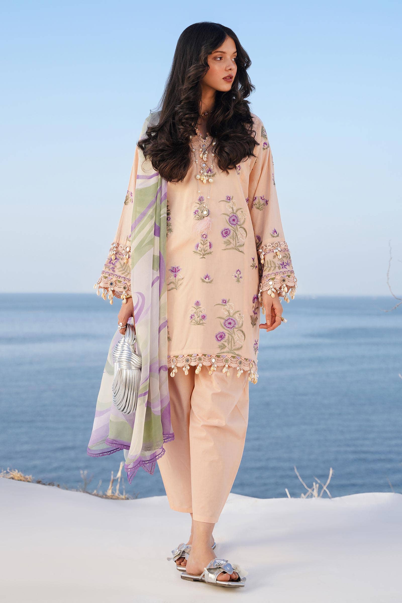 Sana Safinaz | Muzlin Spring 24 | M241-010B-CJ - Official Sana Safinaz stockist in UK - Sakeena London