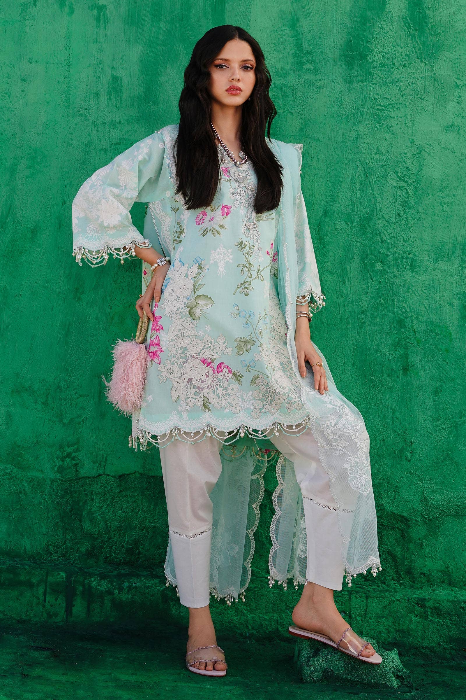 Sana Safinaz | Muzlin Spring 24 | M241-011B-CW - Official sana stockist in UK - Sakeena London