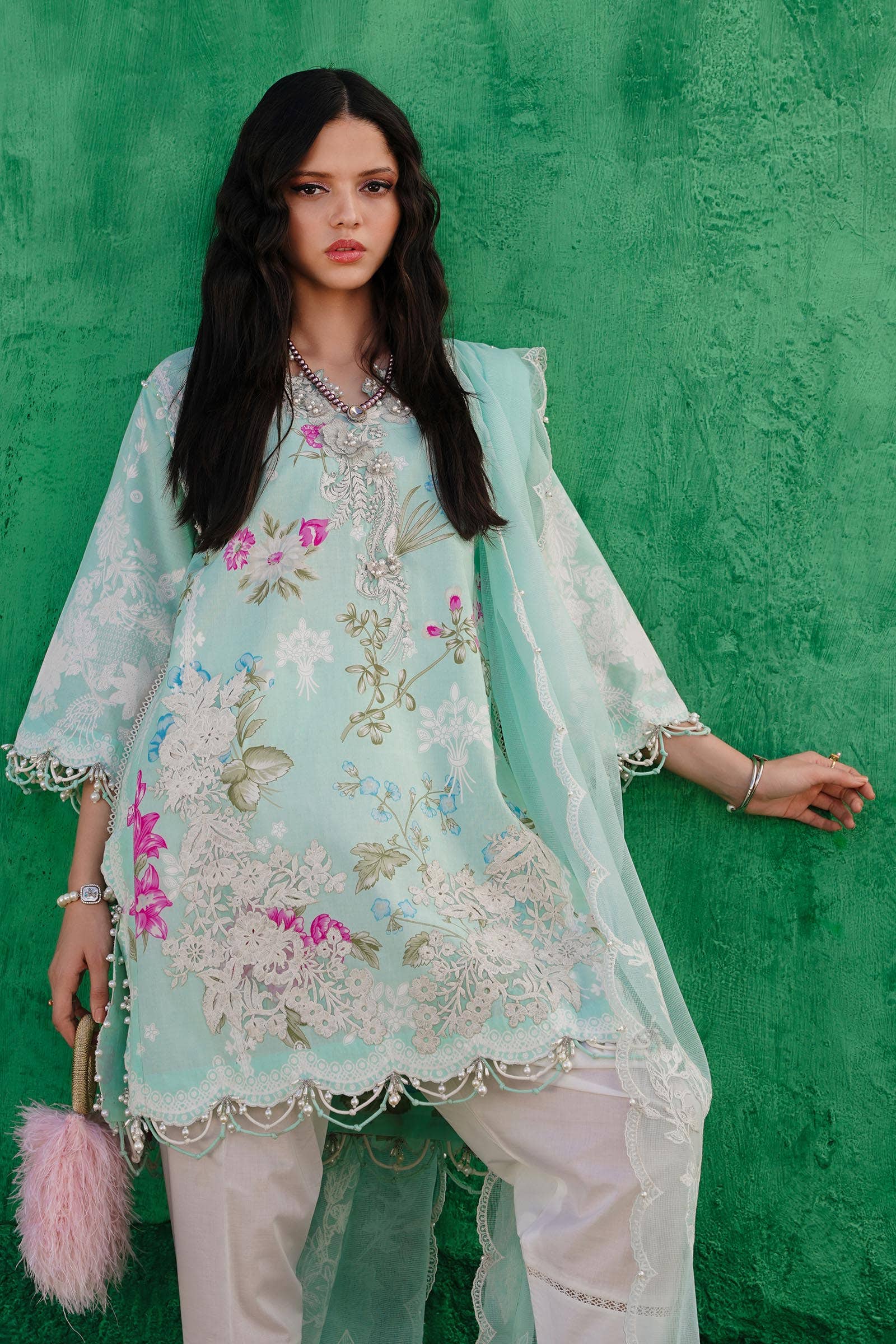 Sana Safinaz | Muzlin Spring 24 | M241-011B-CW - Official sana stockist in UK - Sakeena London