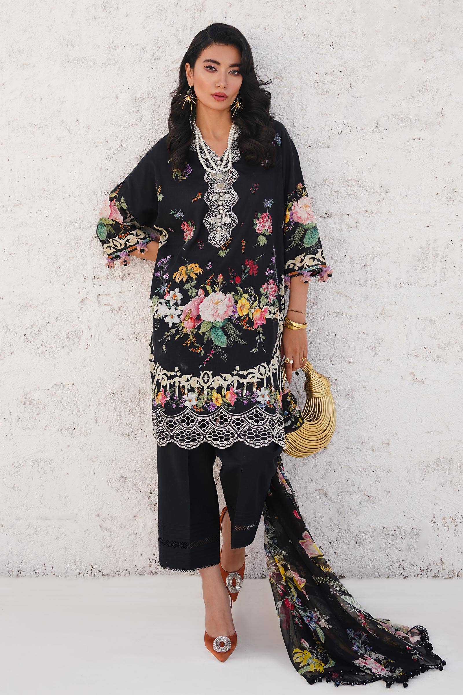 Sana Safinaz | Muzlin Spring 24 | M241-012B-CI - Official Sana Safinaz stockist in UK - Sakeena London