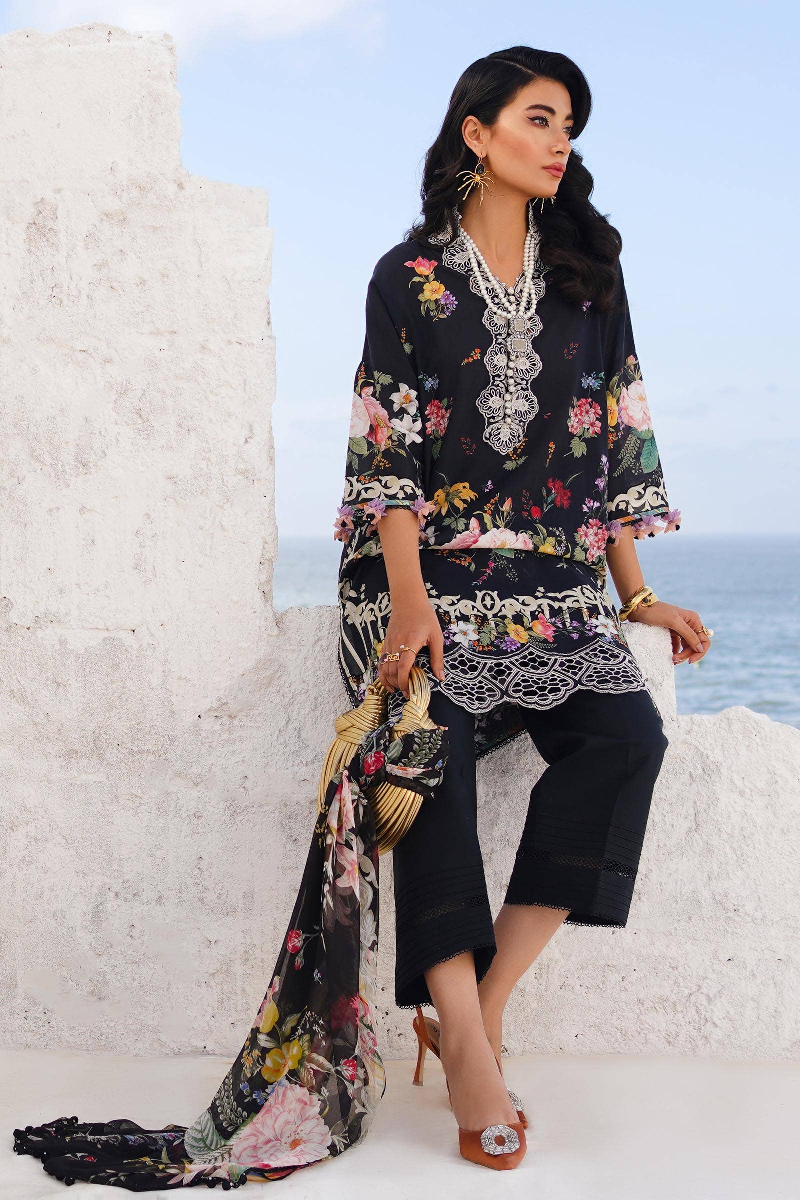 Sana Safinaz | Muzlin Spring 24 | M241-012B-CI - Official Sana Safinaz stockist in UK - Sakeena London