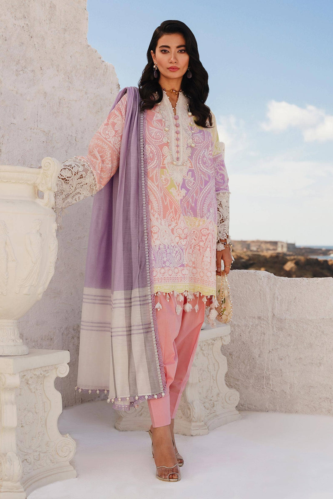 Sana Safinaz | Muzlin Spring 24 | M241-015A-DG - Official Sana Safinaz stockist in UK - Sakeena London