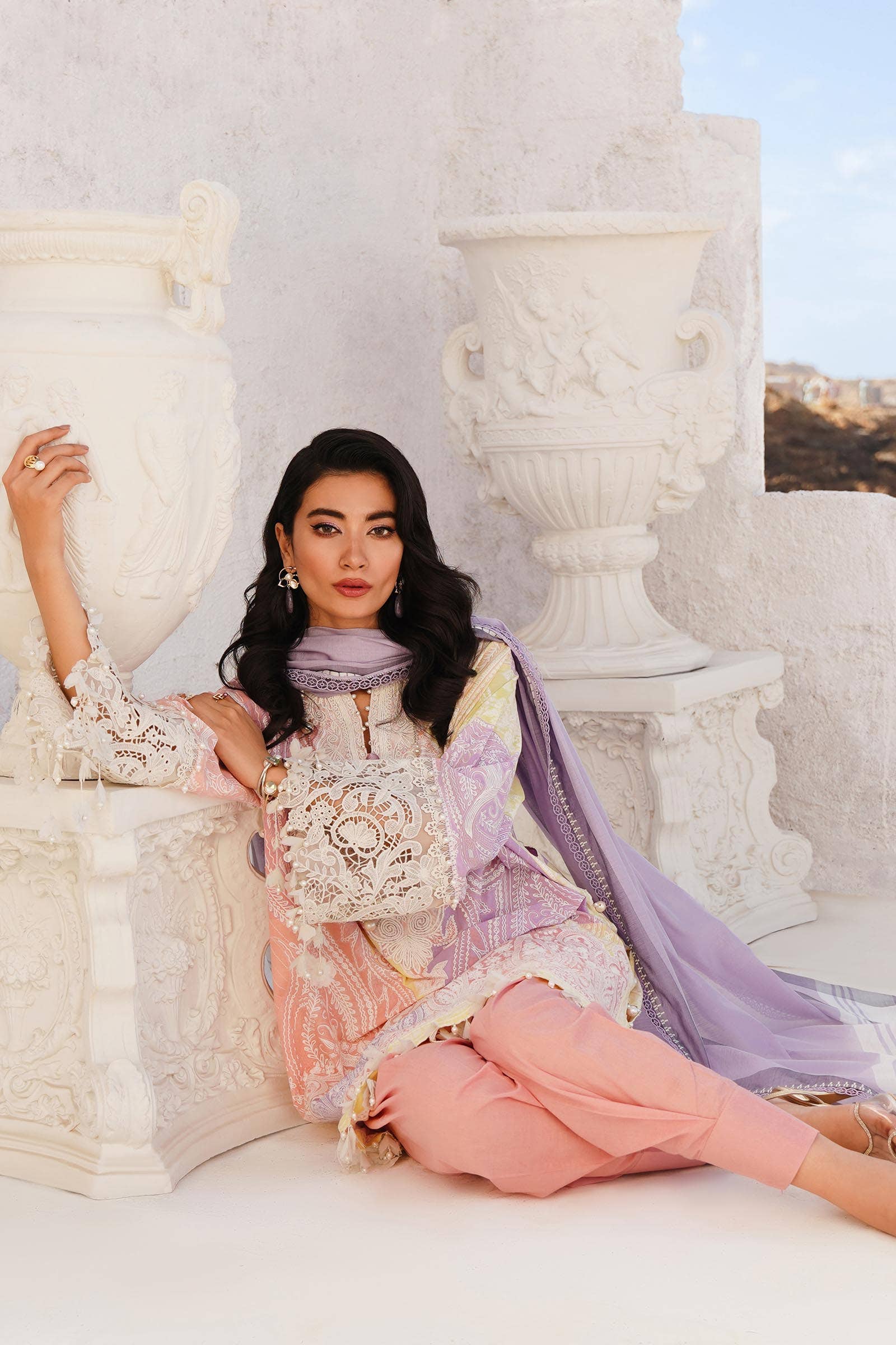 Sana Safinaz | Muzlin Spring 24 | M241-015A-DG - Official Sana Safinaz stockist in UK - Sakeena London