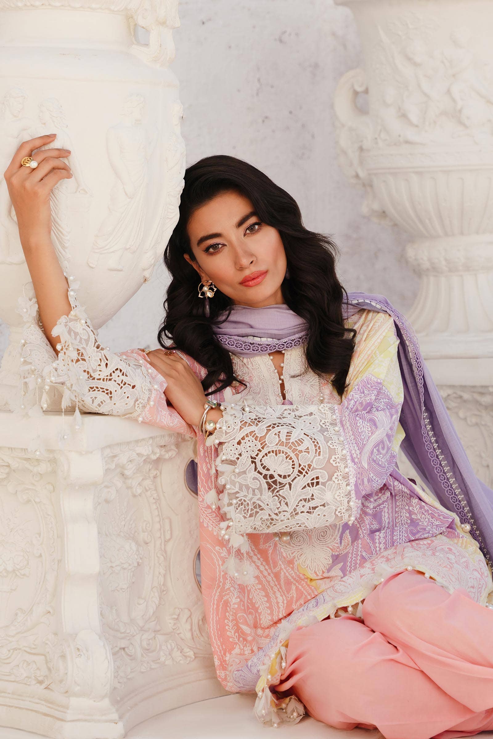 Sana Safinaz | Muzlin Spring 24 | M241-015A-DG - Official Sana Safinaz stockist in UK - Sakeena London