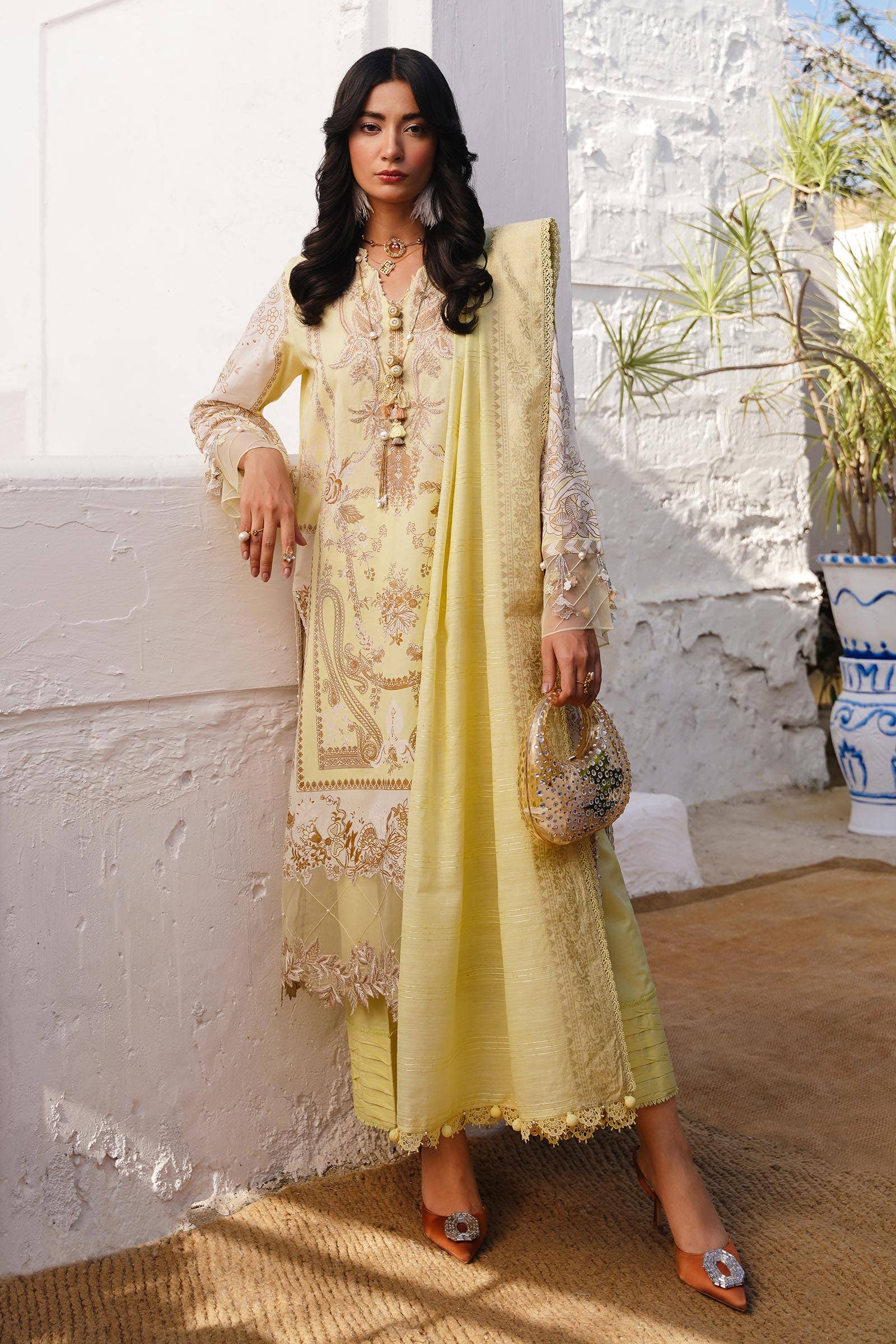 Sana Safinaz | Muzlin Spring 24 | M241-018A-CM - Official Sana Safinaz stockist in UK - Sakeena London