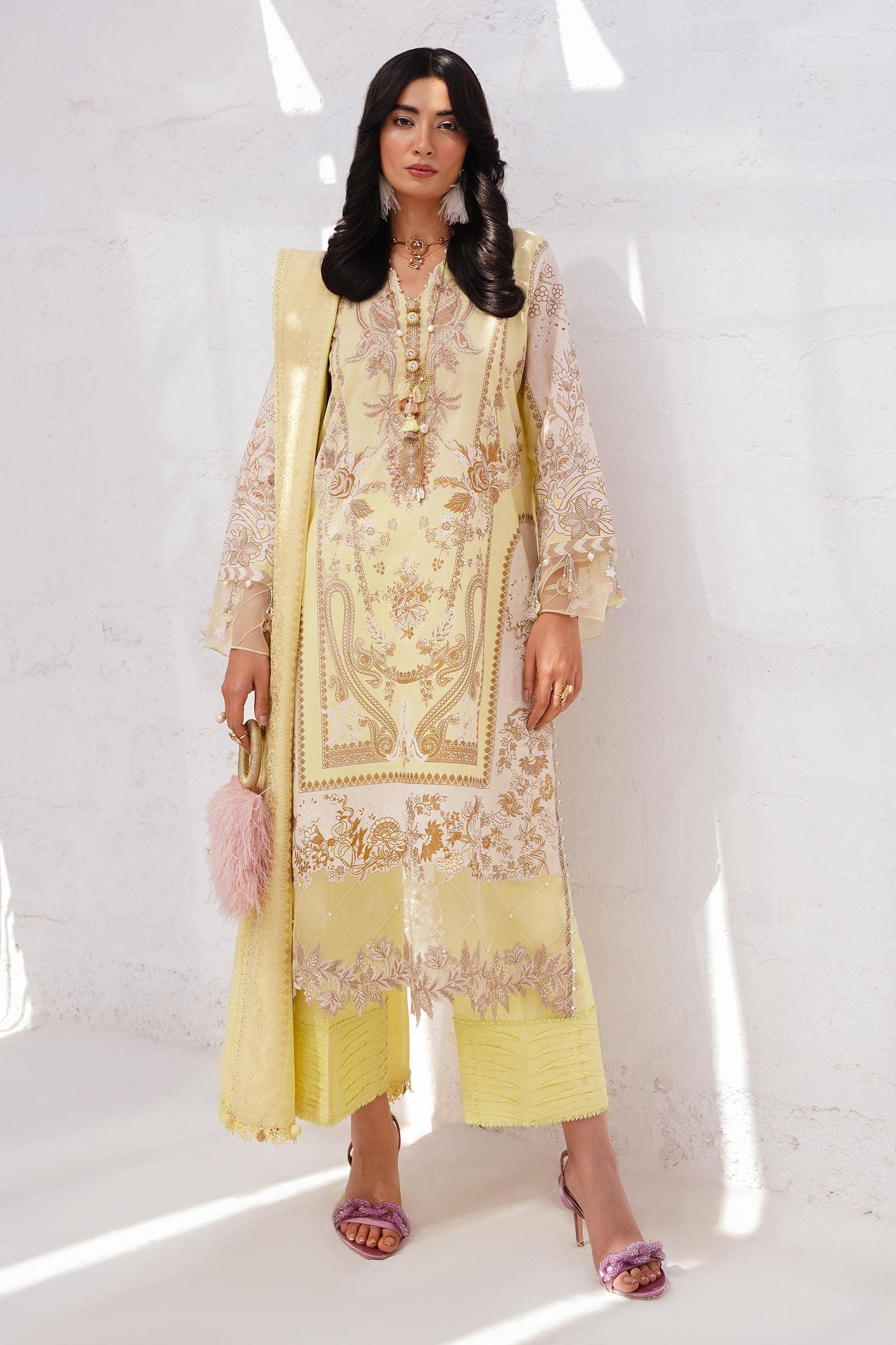 Sana Safinaz | Muzlin Spring 24 | M241-018A-CM - Official Sana Safinaz stockist in UK - Sakeena London