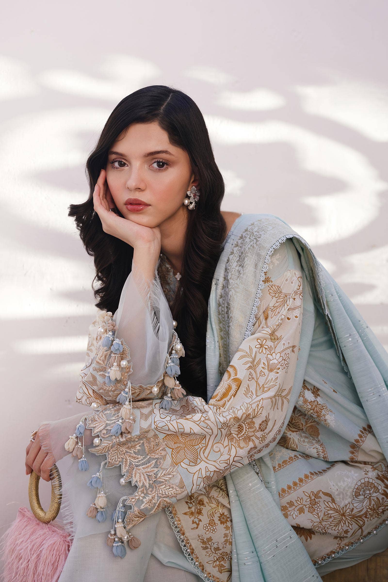Sana Safinaz | Muzlin Spring 24 | M241-018B-CM - Official Sana Safinaz stockist in UK - Sakeena London