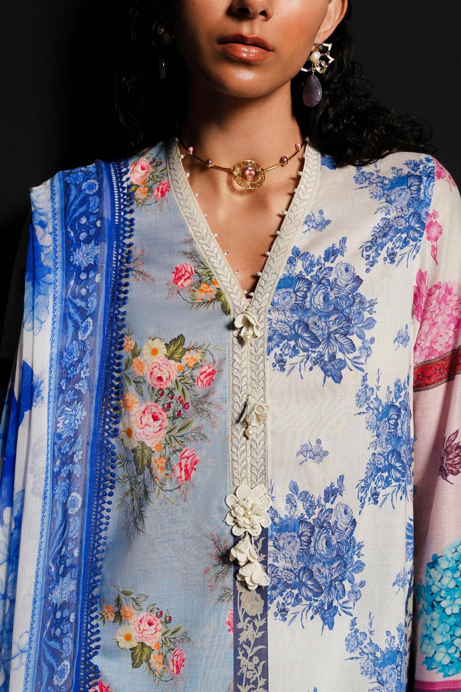 Sana Safinaz | Muzlin Spring 24 | M241-003A-CI - Official Sana Safinaz stockist in UK - Sakeena London