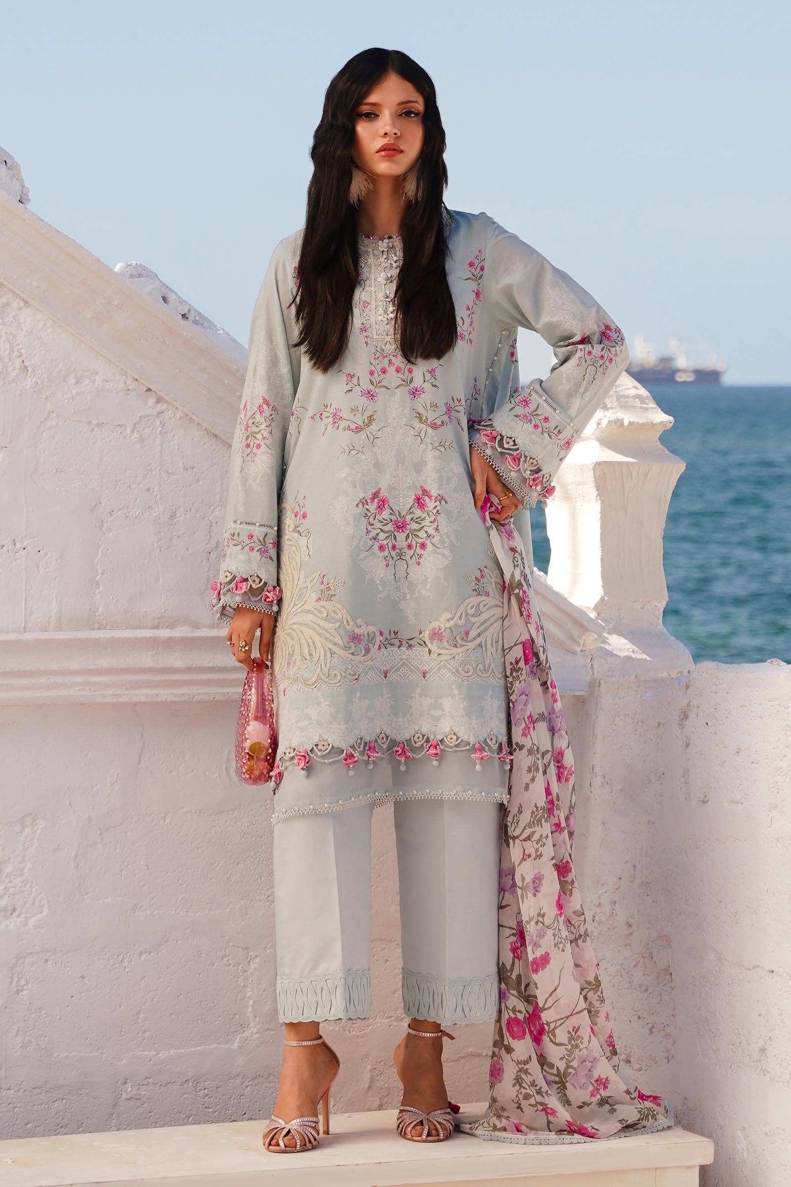 Sana Safinaz | Muzlin Spring 24 | M241-019B-CI - Official Sana Safinaz stockist in UK - Sakeena London