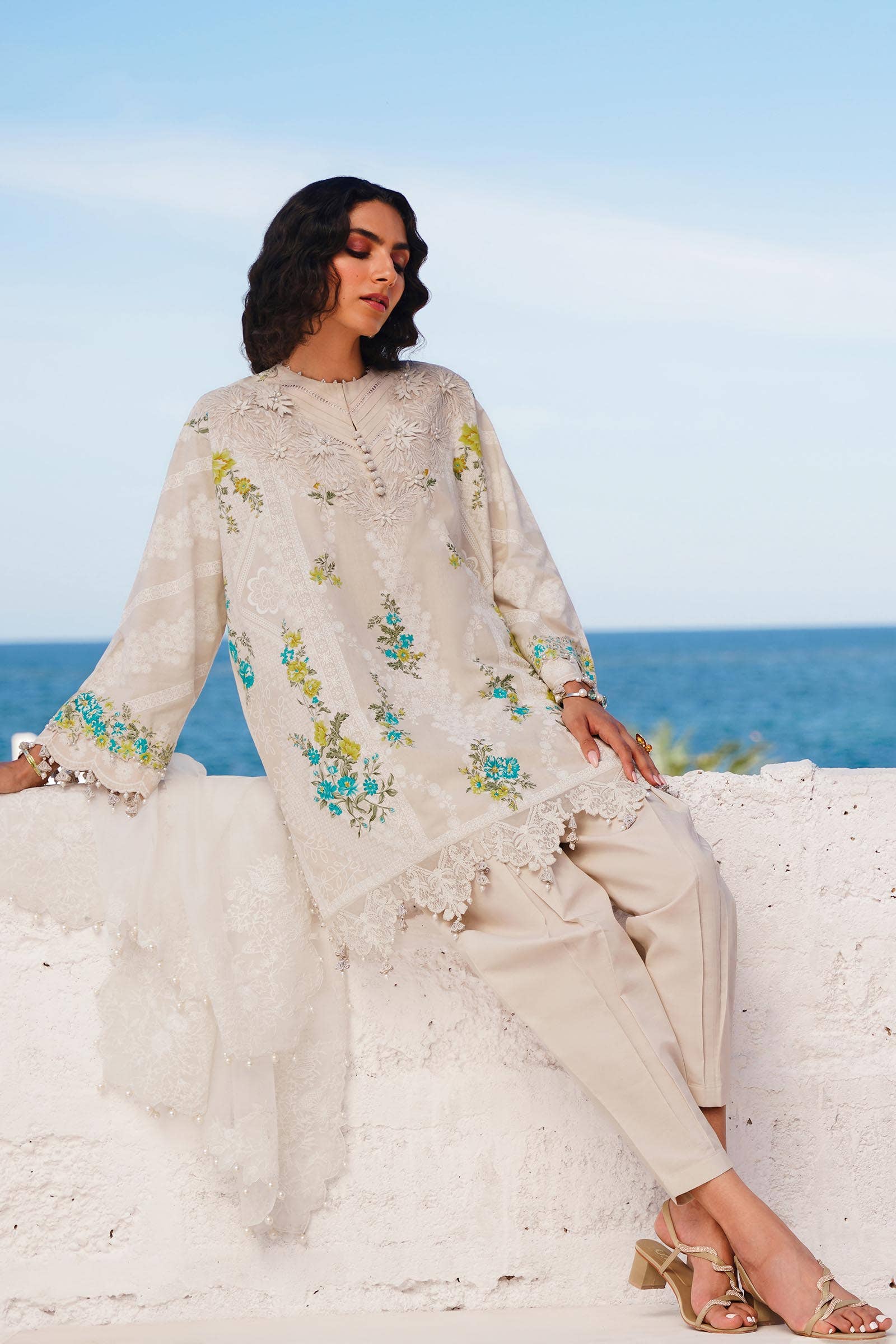 Sana Safinaz | Muzlin Spring 24 | M241-020A-CW - Official Sana Safinaz stockist in UK - Sakeena London