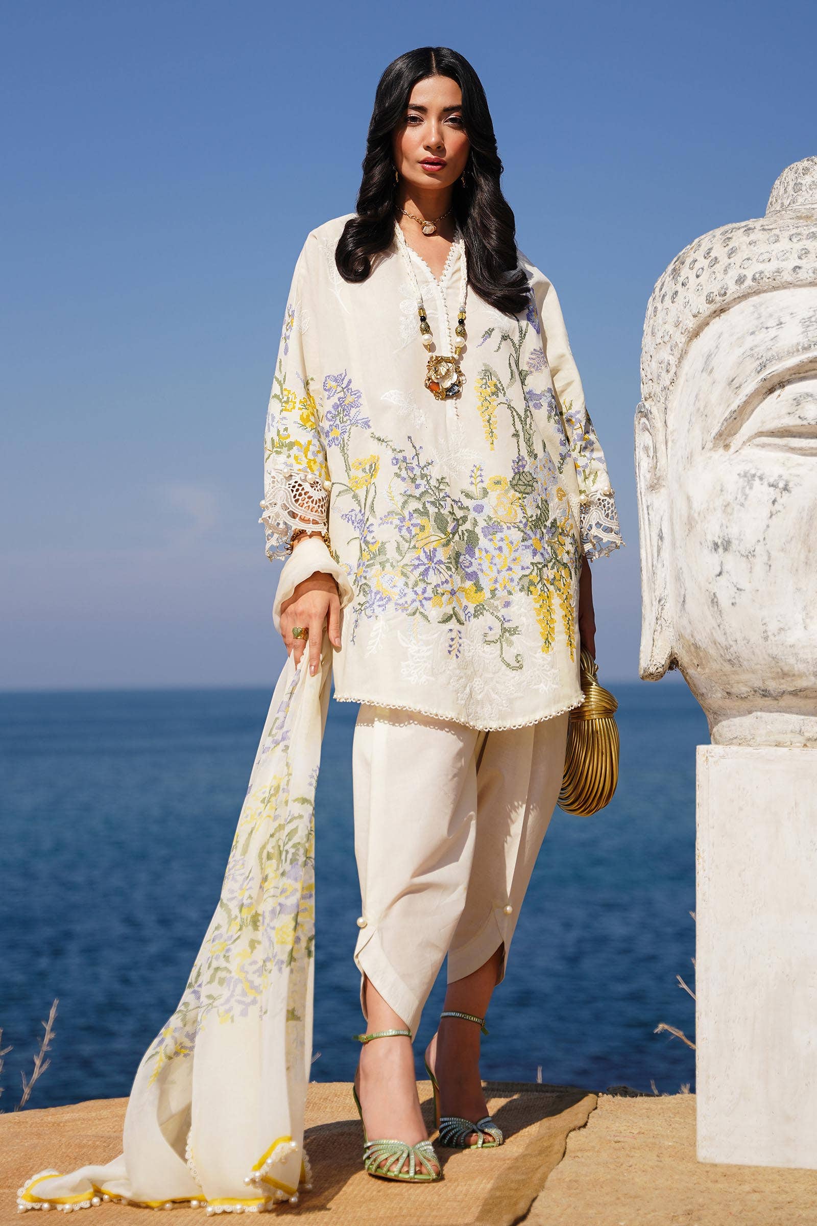Sana Safinaz | Muzlin Spring 24 | M241-006A-CJ - Official Sana Safinaz stockist in UK - Sakeena London