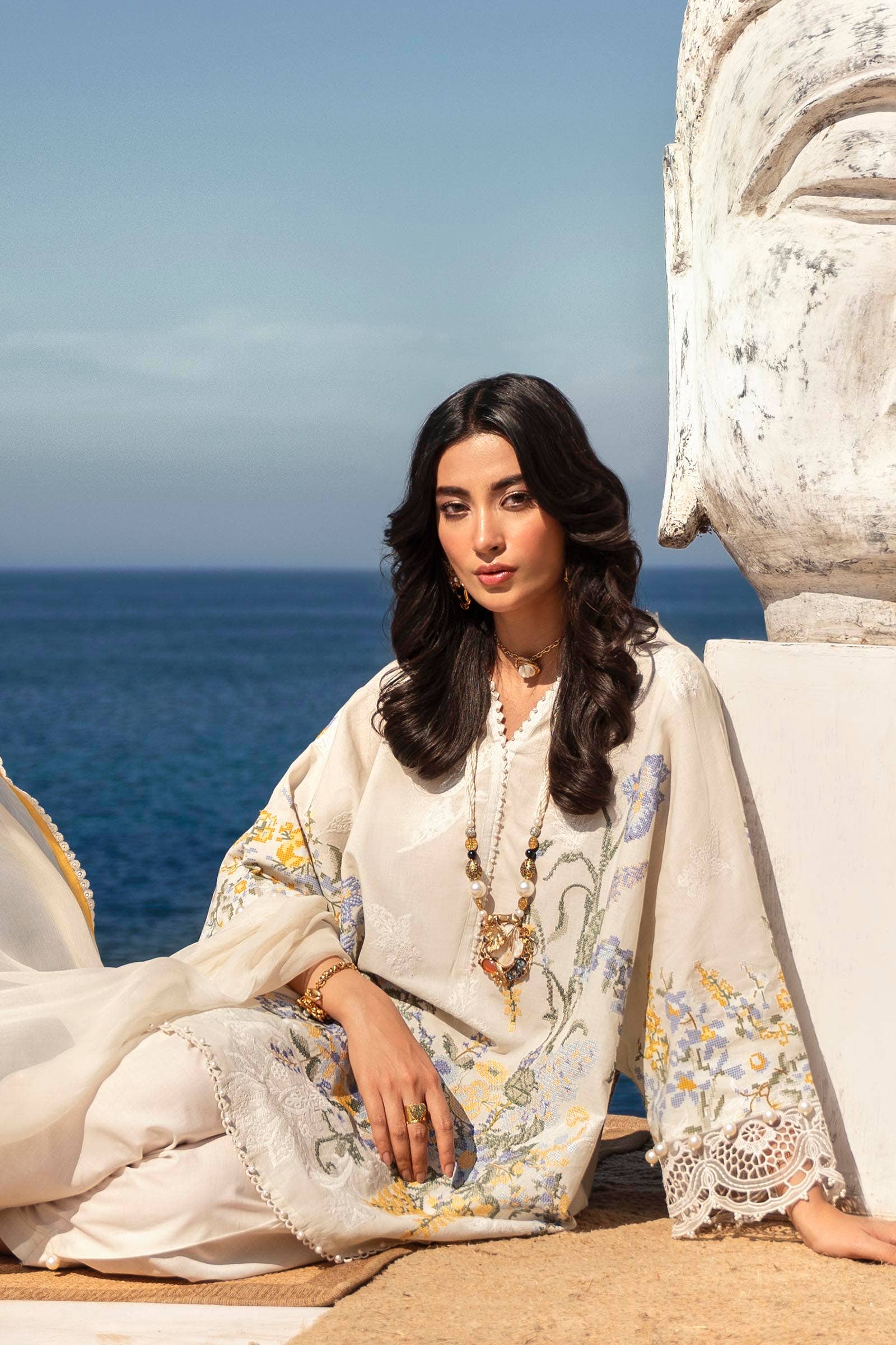 Sana Safinaz | Muzlin Spring 24 | M241-006A-CJ - Official Sana Safinaz stockist in UK - Sakeena London