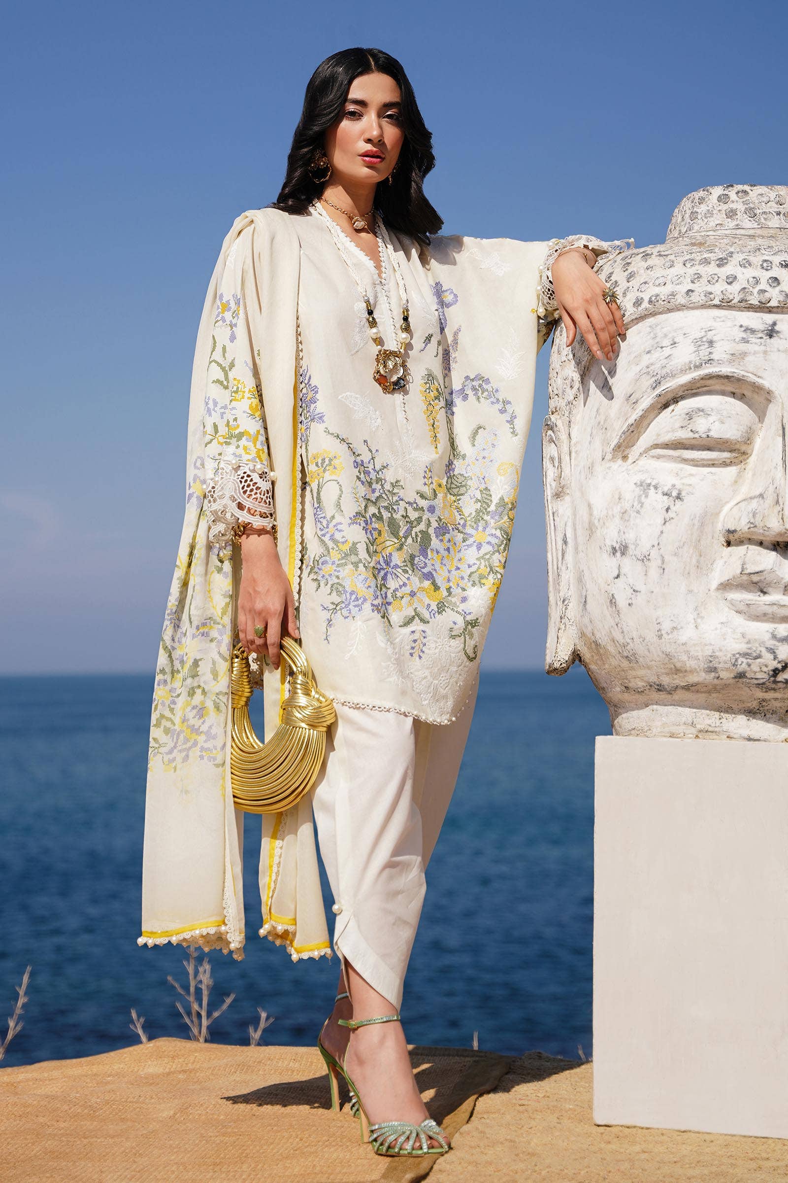 Sana Safinaz | Muzlin Spring 24 | M241-006A-CJ - Official Sana Safinaz stockist in UK - Sakeena London