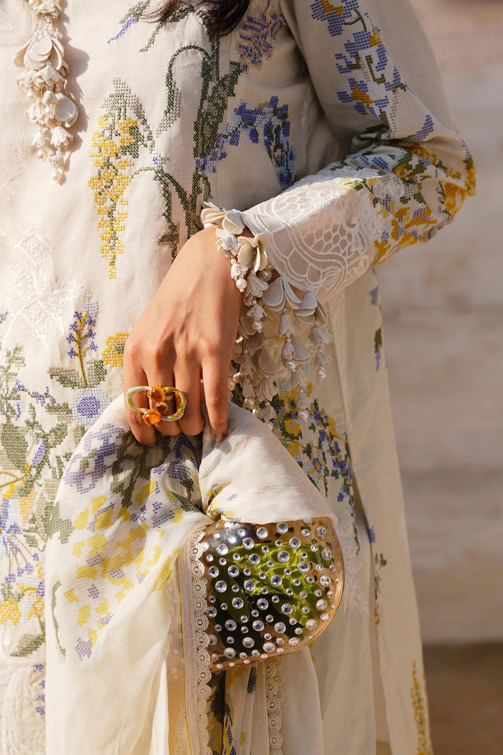 Sana Safinaz | Muzlin Spring 24 | M241-006A-CJ - Official Sana Safinaz stockist in UK - Sakeena London