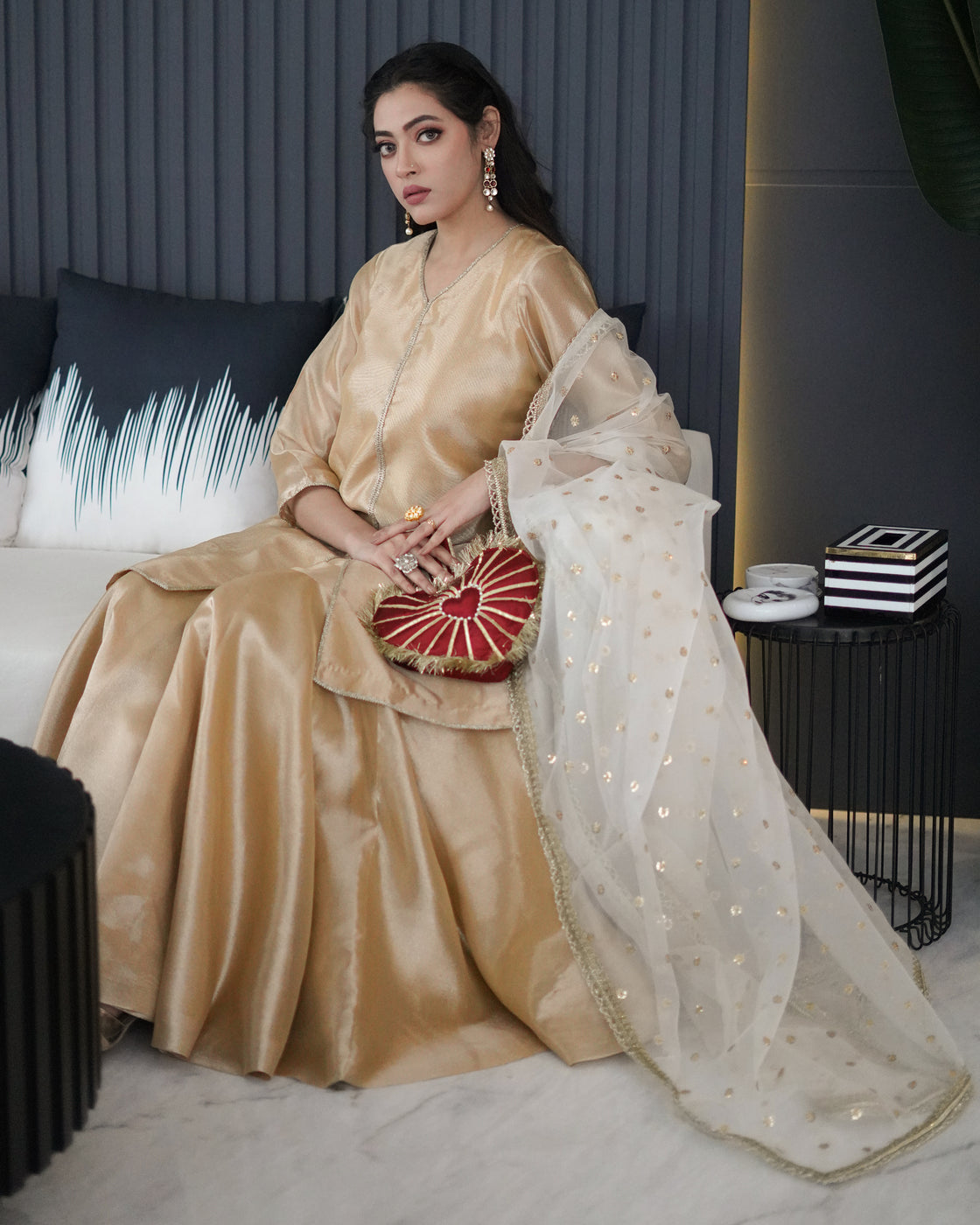 Zar | Gharara Formals | Golden - Official Zar stockist in UK - Sakeena London