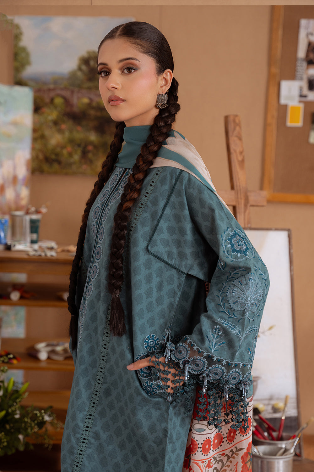 Saira Rizwan | Laanem Summer Lawn 25 | SEREN-B-SRL25-08 - Official Saira Rizwan stockist in UK - Sakeena London