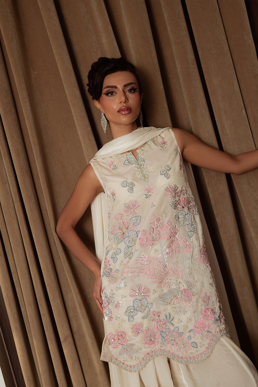 Saira Rizwan | Velvet Pret 25 | NARGIS-SRVP25-07 - Official Saira Rizwan stockist in UK - Sakeena London