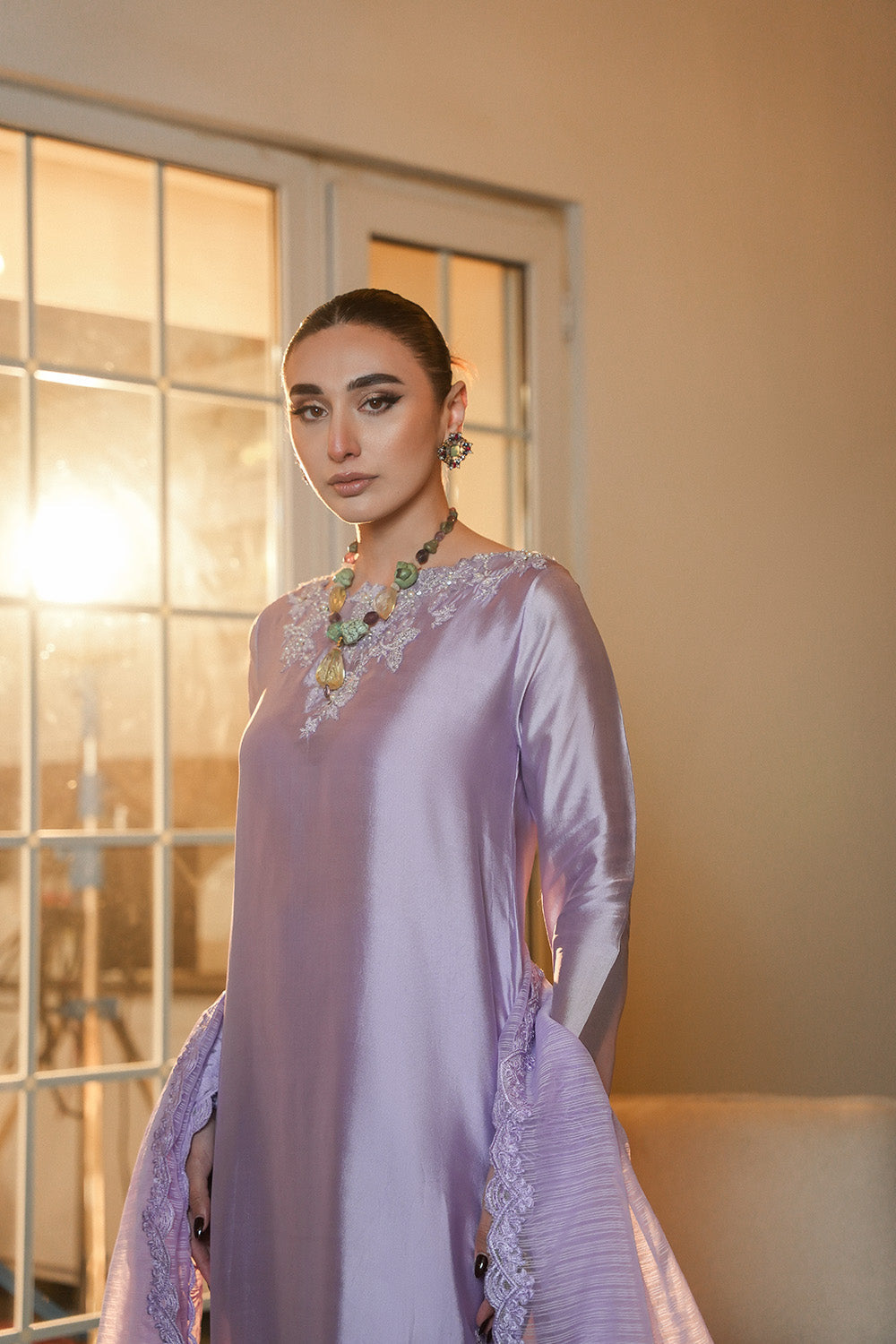 Nilofer Shahid | Verve Summer 24 | Dynamic Diva (3pc)- Verve SS 24 - Official Nilofer Shahid stockist in UK - Sakeena London