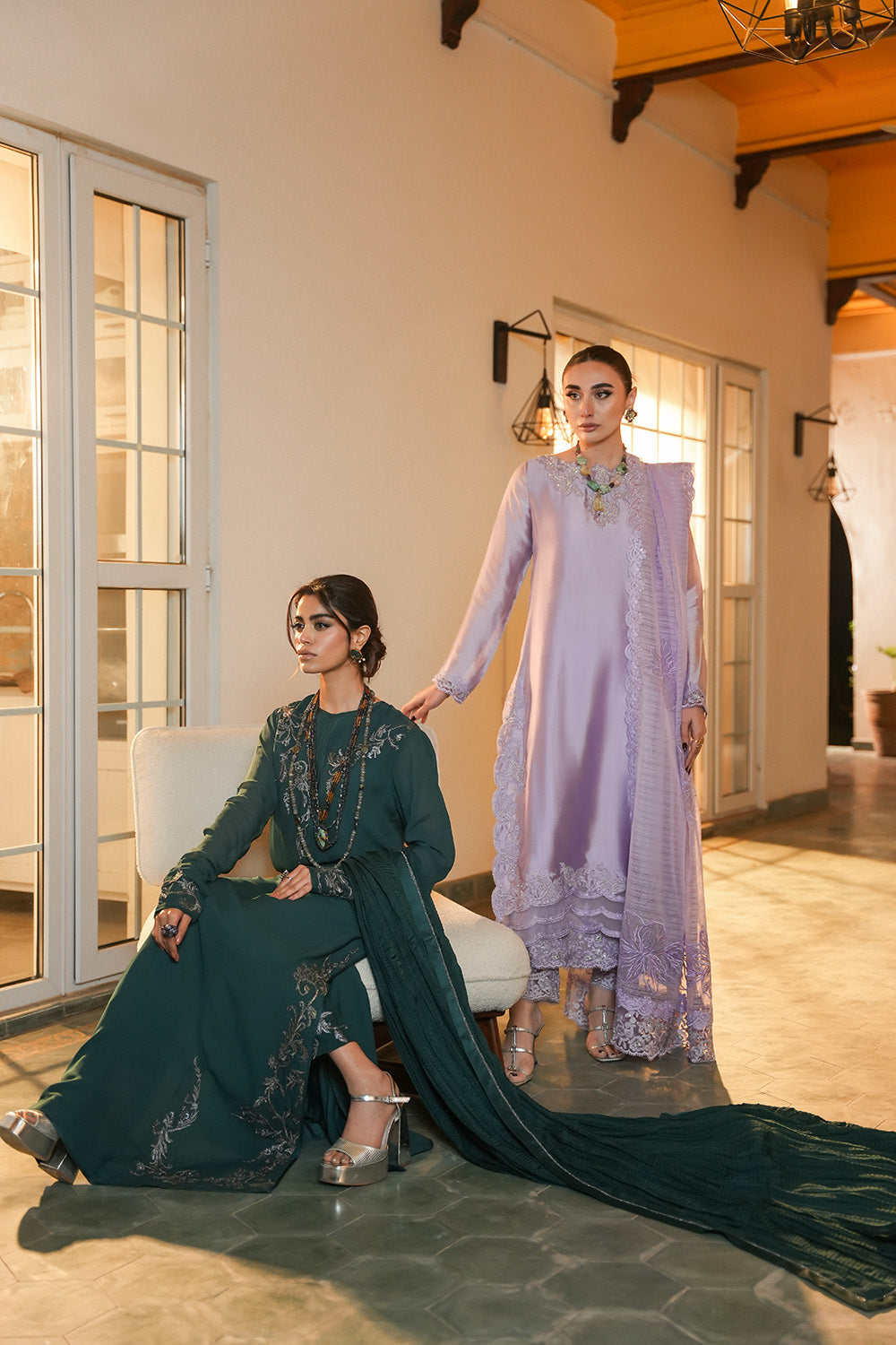 Nilofer Shahid | Verve Summer 24 | Dynamic Diva (3pc)- Verve SS 24 - Official Nilofer Shahid stockist in UK - Sakeena London