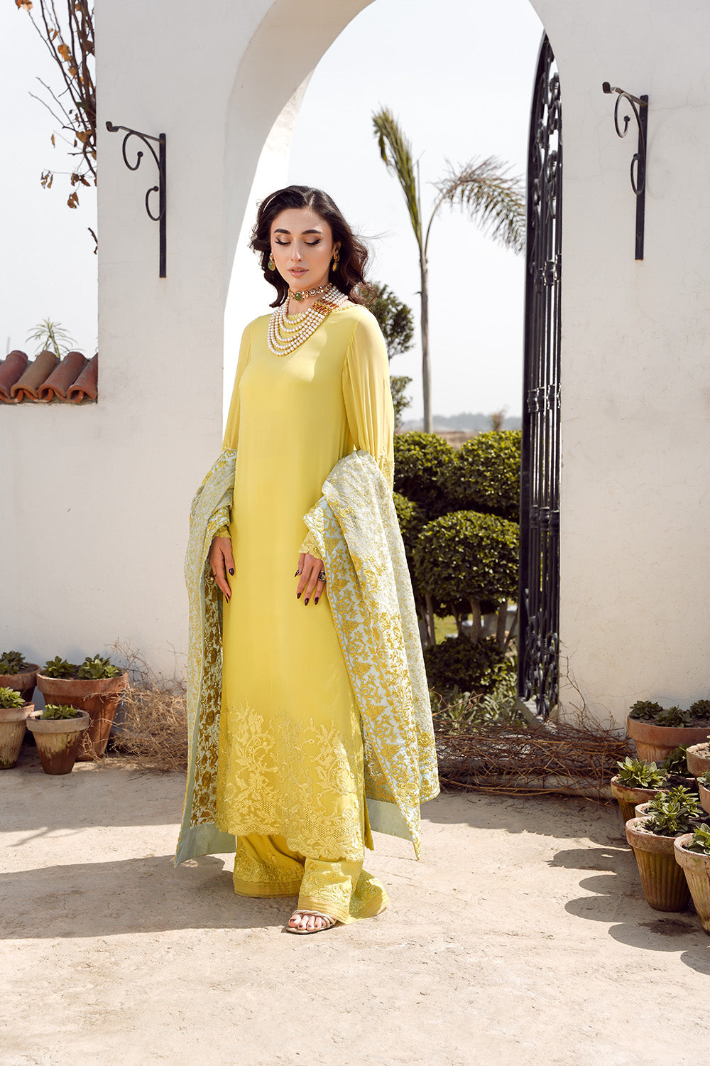 Nilofer Shahid | Verve Summer 24 | Evara (3pc) ÃÂ¢- Verve SS 24 - Official Nilofer Shahid stockist in UK - Sakeena London