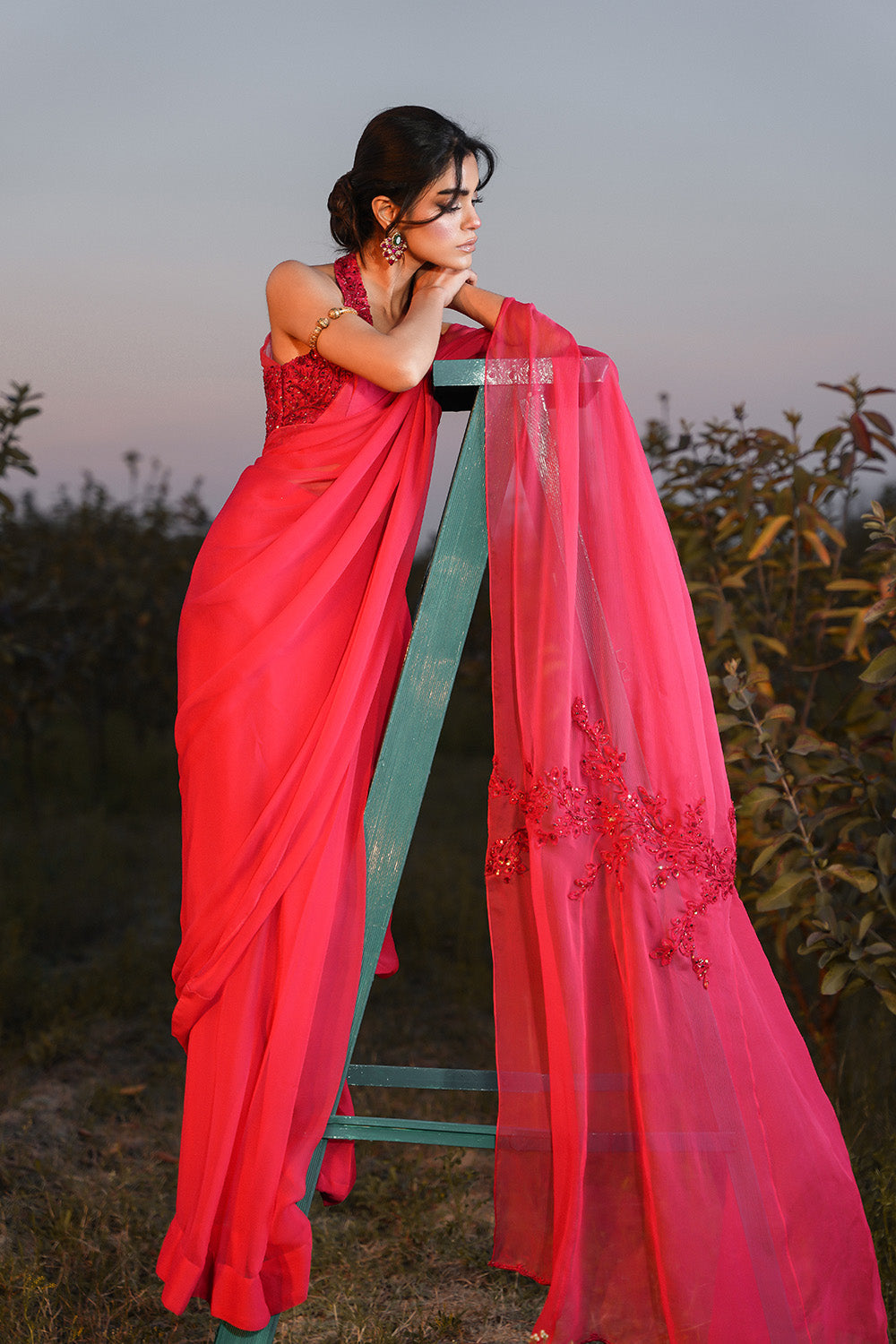 Nilofer Shahid | Verve Summer 24 | Radiant Rebel (Saree) - Official Nilofer Shahid stockist in UK - Sakeena London