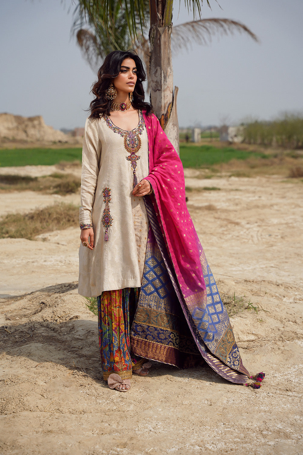 Nilofer Shahid | Verve Summer 24 | Verena (3pc) ÃÂ¢- Verve SS 24 - Official Nilofer Shahid stockist in UK - Sakeena London