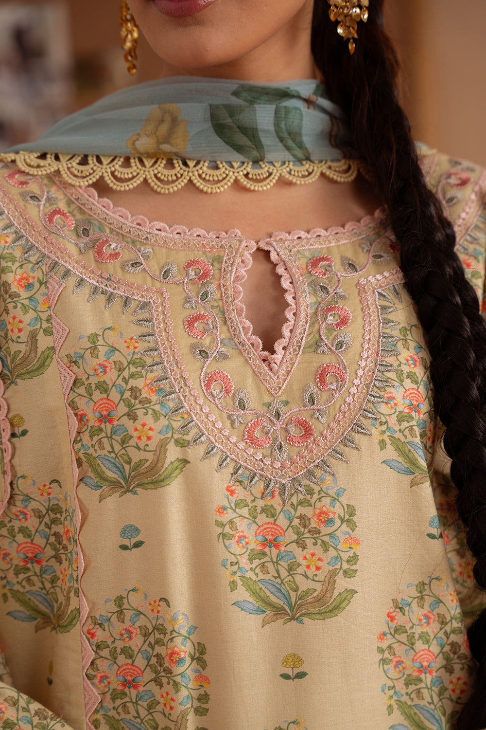 Saira Rizwan | Laanem Summer Lawn 25 | NERIDA-A-SRL25-02 - Official Saira Rizwan stockist in UK - Sakeena London