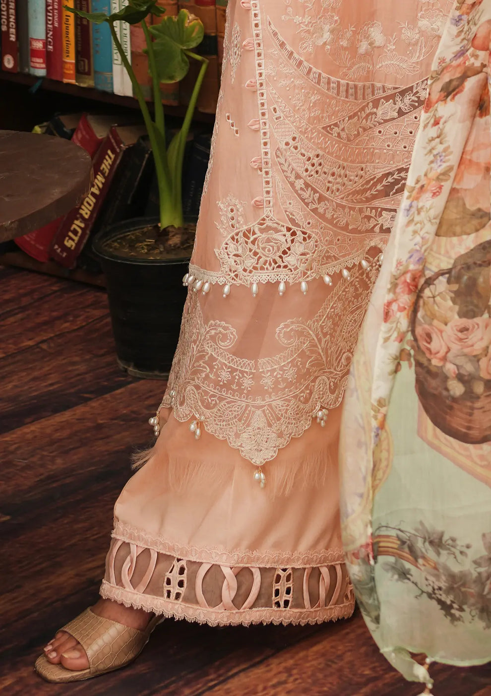 Kahf Premium | Luxury Lawn 24 | KLE-03A Flamingo - Official Kahf Premium stockist in UK - Sakeena London