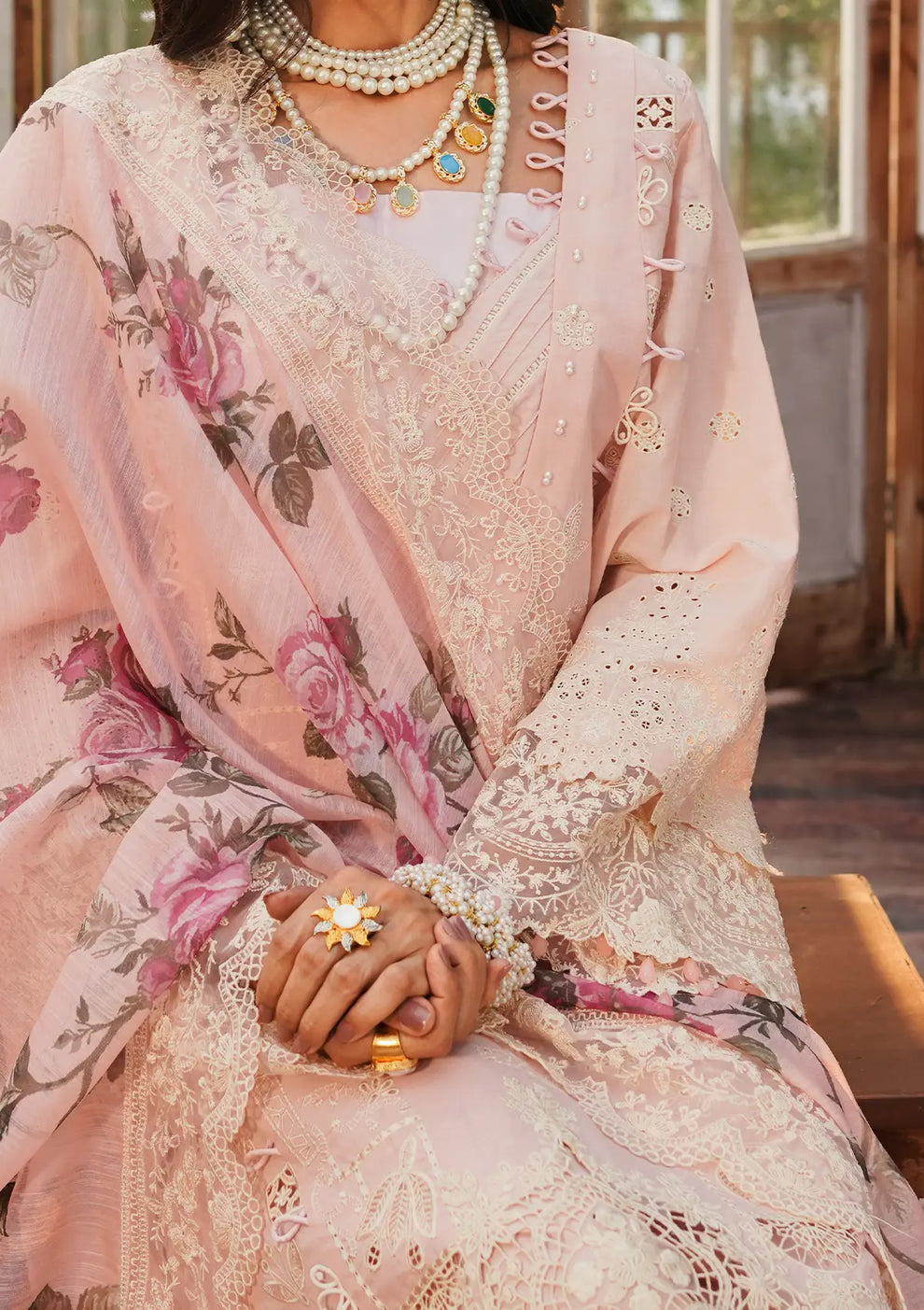 Kahf Premium | Luxury Lawn 24 | KLE-05B Coralyn - Official Kahf Premium stockist in UK - Sakeena London