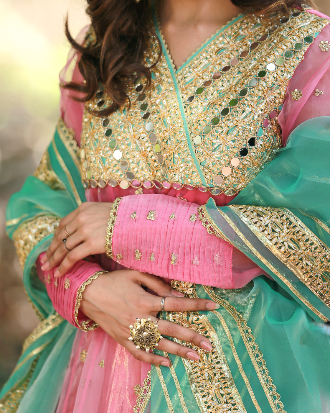 Zar | Formals Wear | Pink/Turquoise - Official Zar stockist in UK - Sakeena London