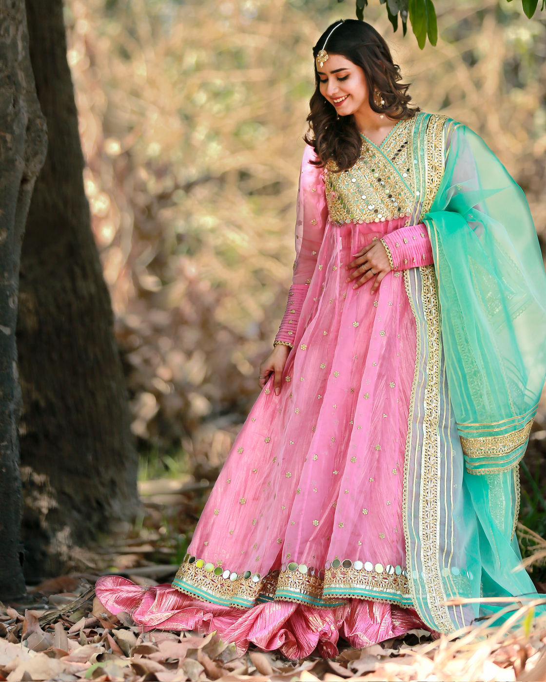 Zar | Formals Wear | Pink/Turquoise - Official Zar stockist in UK - Sakeena London