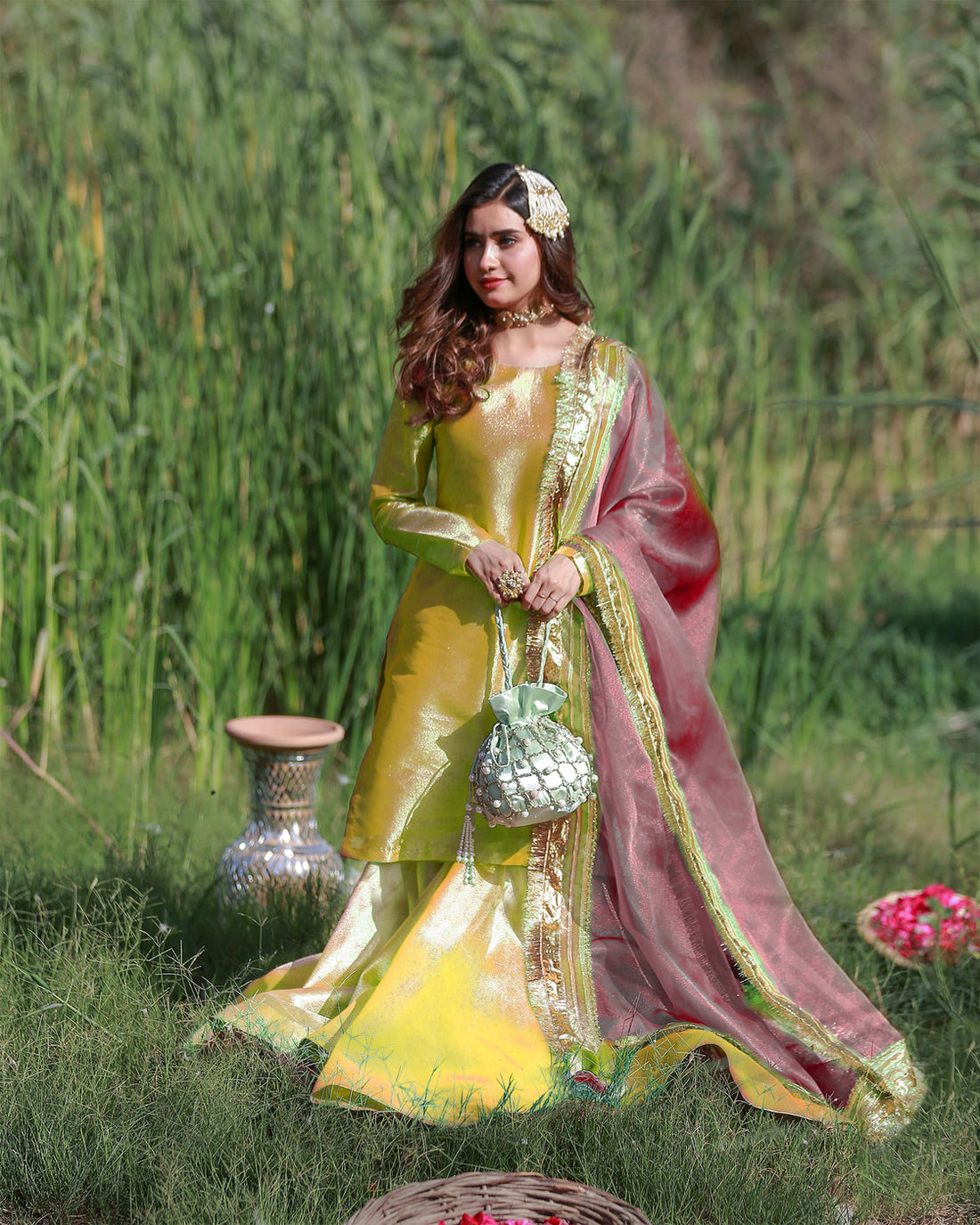Zar | Gharara Formals | Yellow/Pink - Official Zar stockist in UK - Sakeena London