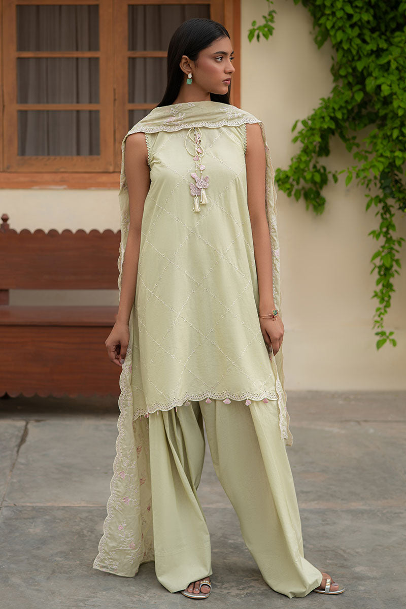 Cross Stitch | Mahiri Lawn 25 | CANARY GREEN - Official Cross Stitch stockist in UK - Sakeena London