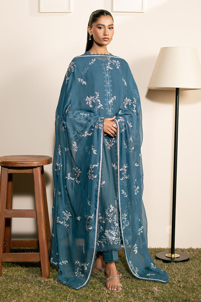 Cross Stitch | Mahiri Lawn 25 | TEAL SERENITY - Official Cross Stitch stockist in UK - Sakeena London